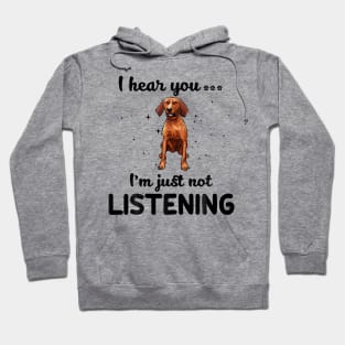 Redbone Coonhound I hear you Iam just not listening Hoodie